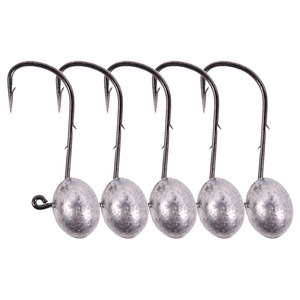 Hameçons Mustad à tête plombée <span class=keywords><strong>double</strong></span> barbelée 1g-7g pour micro-pêche, leurres souples et pêche aux œufs de fond noir - Product Image 4