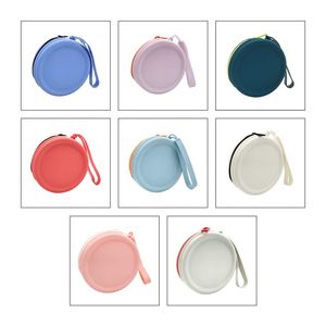 Custom Logo Silicone Waterproof Unisex Keychain <b>Pouch</b> Fashionable Portable Outdoor Use Small Coin Purse With Zipper Closure - Product Image 4
