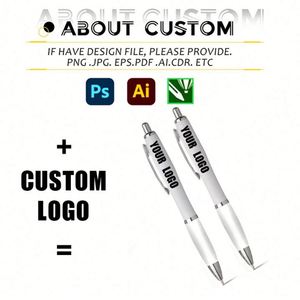 Stylo bille en plastique noir personnalisé avec logo publicitaire pour cadeaux d'entreprise - Vente en gros - Product Image 2