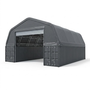 Abri de jardin autoportant résistant aux charges de neige, galvanisé à chaud, avec toit <span class=keywords><strong>en</strong></span> pente, pour conteneurs, stockage de marchandises, parking 3 <span class=keywords><strong>voitures</strong></span> - Product Image 1