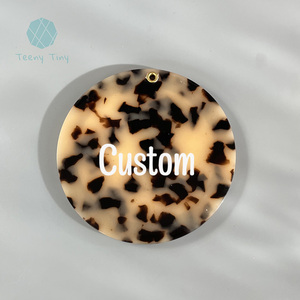 Teenytiny Gương Bỏ Túi Acetate Tròn Thiết Kế Mở Xoay Gương Trang Điểm Cầm Tay Làm Đẹp - Product Image 2