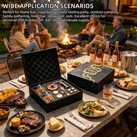 Kit de fumage de whisky premium pour cocktails, torche, 4 saveurs, copeaux de bois, infuseur, accessoires de bar, coffret cadeau pour hommes, logo personnalisé LK