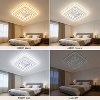 Plafonnier LED en bambou vert de style Zhongshan, 3 couleurs à intensité variable, panneau artistique en bambou pour bureau, chambre et salon