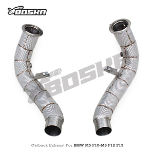 ท่อไอเสีย Obm downpipe สำหรับ BMW M5 M6 F12 F13 F06 4.4TT ป้องกันความร้อนป้องกันการไหลของฉนวนกันความร้อนท่อไอเสียฟรี - Product Image 5