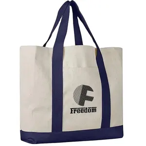 Wholesale Custom Extended Handle Cotton Tote Bags