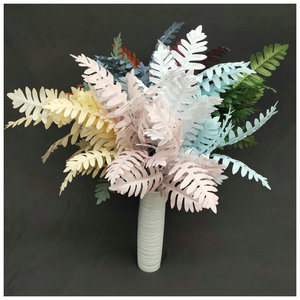 Flores Queyiyi, Planta Artificial de Hojas de Ciprés, 30cm-100cm, Tallo Alto de Tres Ramas, Decoración para Bodas y Hogar - Product Image 4