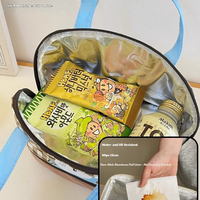 Sac à lunch portable grande capacité, sac à lunch spacieux à l'intérieur, confortable, durable, sac à lunch double couche