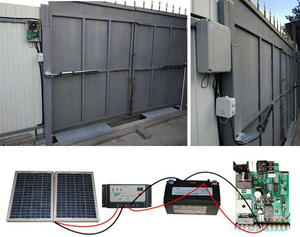 Moteur de <span class=keywords><strong>portail</strong></span> à deux portes à énergie solaire à <span class=keywords><strong>bras</strong></span> <span class=keywords><strong>articulé</strong></span> Pkm C03, ouvre-porte à balançoire intelligent double, Wifi - Product Image 4