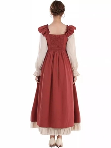 Robe médiévale pour <span class=keywords><strong>femme</strong></span>, costume de <span class=keywords><strong>pirate</strong></span> vintage, robe irlandaise pour la danse, les soirées et les bals - Product Image 4