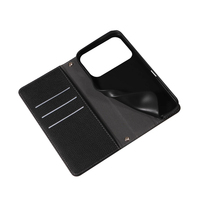 Étui portefeuille en cuir PU grain litchi avec porte-cartes, dragonne et béquille pour iPhone 17 Pro Max/17 Pro/17 Air/17E