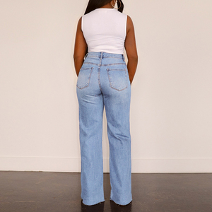 TC58002 Jeans Vintage Lavato da Donna, <span class=keywords><strong>Pantaloni</strong></span> <span class=keywords><strong>Cargo</strong></span> <span class=keywords><strong>Larghi</strong></span> con Gamba Ampia e Denim Strappato, Nuovo Stile di <span class=keywords><strong>Pantaloni</strong></span> Eccentrici da Donna - Product Image 6
