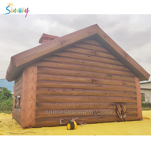 FR certifié étanche et portable <span class=keywords><strong>tente</strong></span> gonflable cabane en rondins <span class=keywords><strong>chalet</strong></span> maison Santa grotte à vendre club gonflable - Product Image 4