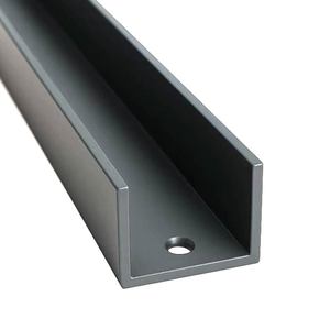 <span class=keywords><strong>Paroi</strong></span> <span class=keywords><strong>de</strong></span> <span class=keywords><strong>douche</strong></span> en alliage d'aluminium à rainure en U avec bordure en verre trempé, cadre étroit, fentes pour cartes préinstallées - Product Image 2