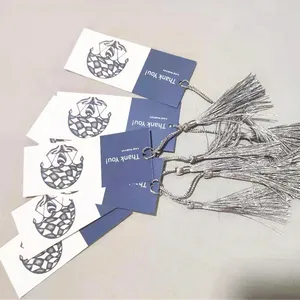 कस्टम डिजाइन के साथ डबल साइड मुद्रण कागज बुकमार्क चीनी Kont