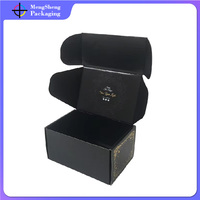 Noir estampage à chaud or argent Tuck rabat papier d'emballage boîte à chocolat personnalisée pour sandale emballage matériel ondulé boîtes à gâteaux