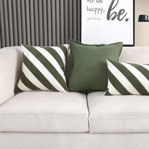 Funda de Almohada a Rayas para el Hogar, de Poliéster y Algodón, 45x45cm, Funda de Cojín Bordada para Sofá, Dormitorio u Oficina - Product Image 4