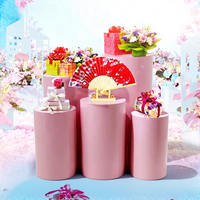 Support à dessert cylindrique en fer Uschool BJ1861 pour mariage, anniversaire, fête, présentoir à gâteaux, décoration de vitrine