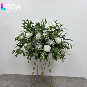 Venta Directa de Fábrica LEDA, Bola de Flores de 60 cm, Bolas de Rosas Blancas, Centros de Mesa para Bodas y Fiestas, Decoración - Product Image 1