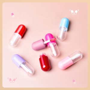 Lipstik plastik wadah bentuk kapsul Custom Logo kosong <span class=keywords><strong>Lip</strong></span> <span class=keywords><strong>Gloss</strong></span> tabung lucu anak-anak Lipgloss tabung - Product Image 2