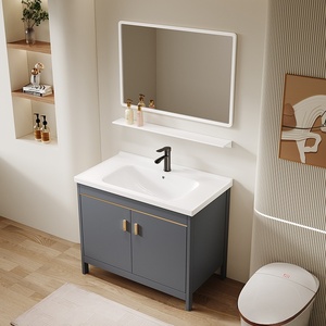 Nouvelle combinaison intelligente de meuble de salle de bain et de lavabo, lavabo intégré en céramique pour balcon - Product Image 3