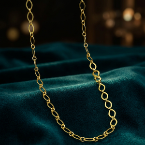 Cadena de Eslabones Ovalados Chapada en Oro de 14K, 18K, 24K al por Mayor, Diseño Clásico de Cadena Ovalada, Cadena de Eslabones Ovalados, Cadena de Latón de Moda - Product Image 1