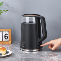 Bouilloire Électrique Compacte Entièrement Automatique 1,8 L 1500 W avec Verre Isolant, Maintien au Chaud et Protection Anti-Ébullition à Sec pour la Maison