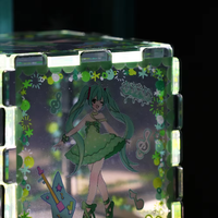 Lampe à lentille acrylique personnalisée avec impression UV LED transparente, motif ange de dessin animé et anime, cadeau d'affaires