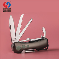 Couteau de poche multi-outils suisse d'extérieur avec tournevis à lame en acier inoxydable Support OEM personnalisable pour le camping et la chasse
