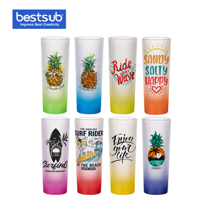 Bestsub 3oz taza de gradiente de Color de arco iris naranja bebiendo café disparó conjunto de cristal <span class=keywords><strong>a</strong></span> <span class=keywords><strong>granel</strong></span> - Product Image 1