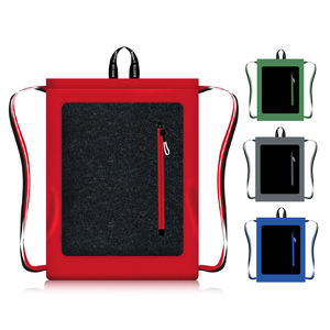 Sac à dos unisexe multifonctionnel en polyester, grande capacité, anti-vol, avec cordon de serrage, imperméable, en matériaux spéciaux - Product Image 1