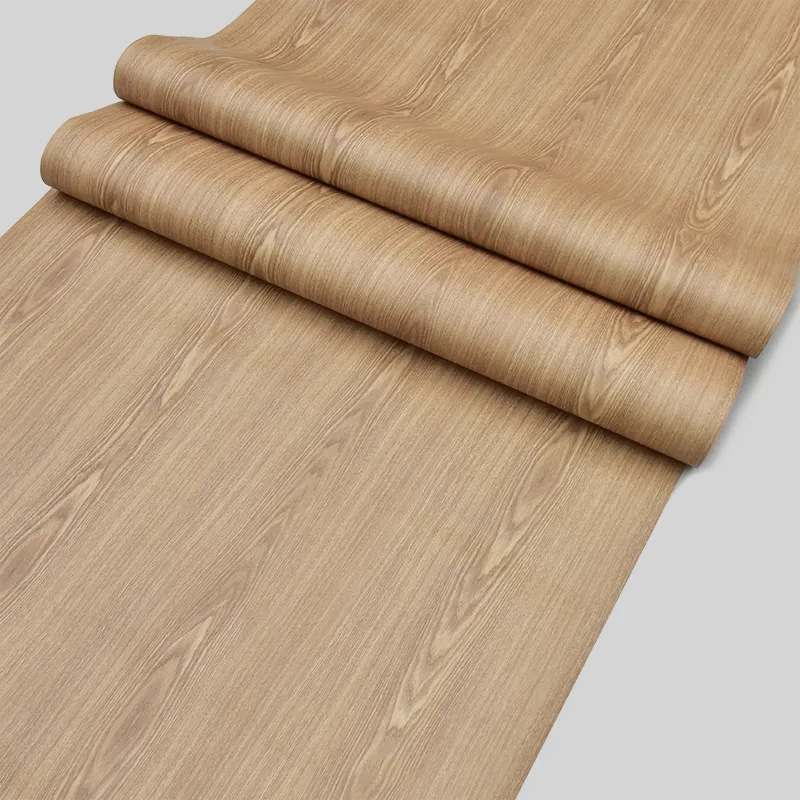 Real Wood Tactile Sensation Surfaces Easy to Clean Wood Grain Peel and Stick Decorative Self-Adhesive Film for Furniture