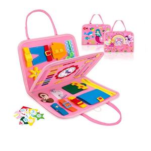 Juguete Sensorial Educativo Interactivo Montessori con Temática de Dinosaurios Azules, Tablero de Actividades de Fieltro para el Aprendizaje Temprano - Product Image 2