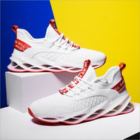 Vente en gros usine Baskets de running athlétiques pour hommes, légères, basses, respirantes, élégantes, à la mode, avec forme de lame et doublure en maille ventilée
