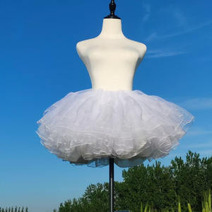 Falda de Tul Ultra Voluminosa Estilo Lolita, Crinolina con Efecto Cola de Pato, Falda con Aros Extremos, Sin Varillas, con Volantes, 100% Poliéster - Product Image 4