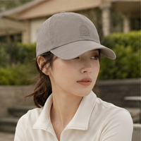 Gorra de golf de alto rendimiento, de sarga de algodón con parche tonal, ligera, para estilo de vida al aire libre, gorra de papá personalizada, deportiva, común, ajustable, para todas las estaciones.