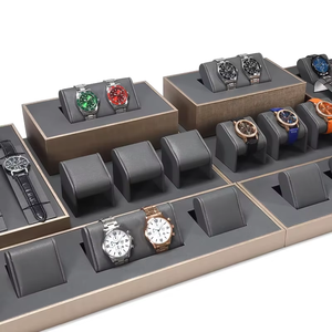 นาฬิกาหนัง PU แบบทำด้วยมือสุดหรูถาดโชว์เครื่องประดับพร้อมรางแสดงนาฬิกาอุปกรณ์เสริม - Product Image 5