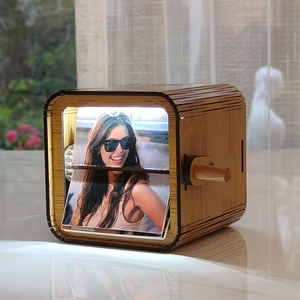 Mới lật cuốn sách ảnh máy tùy chỉnh thời gian ma thuật hộp 8 trang với hình ảnh ánh sáng tùy chỉnh màu gỗ tre tự tùy chỉnh - Product Image 3