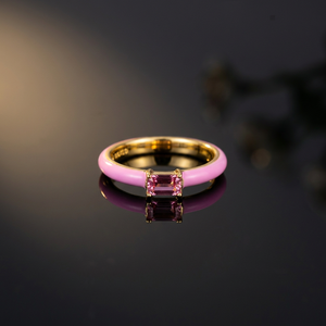 S925 14K <b>Gold</b> Plated Rhodium Plated Minimal Natural Pink <b>Opal</b> Trendy <b>Ring</b> for Retail Custom Design OEM ODM Party Bella - Product Image 2