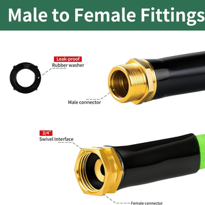 Carretes de Manguera de Jardín de Acero Inoxidable de Alta Calidad con Revestimiento de Goma, Alta Presión, Anticorrosión, Mango Telescópico, Pistola de Agua para Lavado de Coches - Product Image 4