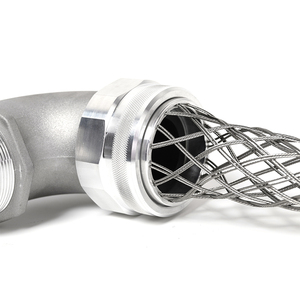 90 Grados Macho NPT 2-1/2 "Conector Malla de alambre de acero inoxidable Deluxe Cord Grips Strain Relief Grips - Product Image 4