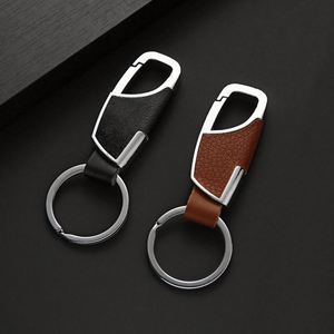 Porte-clés en métal personnalisé avec logo, porte-clés à suspendre à la ceinture, porte-clés pour homme, meilleur cadeau, porte-clés en cuir véritable grainé - Product Image 2