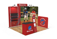 Stand de présentation portable avec logo personnalisé pour salons professionnels et expositions, facile à monter, stand d'exposition pour salons professionnels