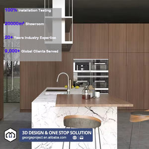 Armario de Proyecto de hotel de Suecia, recién llegado, laca de lujo, diseño moderno, gabinetes de cocina en forma de L con Isla - Product Image 2