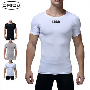 Commercio all'ingrosso Dryfit Athletic Running abbigliamento sportivo compressione palestra abbigliamento <span class=keywords><strong>Fitness</strong></span> muscolare da <span class=keywords><strong>uomo</strong></span> maglietta in fibra di bambù magliette - Product Image 1