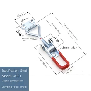 Abrazadera industrial de liberación rápida, pestillo de palanca de acero inoxidable, bloqueo de cerrojo de 150Kg/330 libras, capacidad de retención certificada - Product Image 2