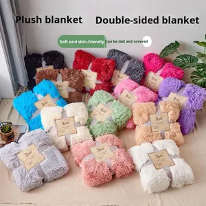 Nouveau en stock : Couverture en flanelle épaisse à double couche en peluche longue, commerce transfrontalier pour - Product Image 2