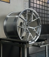 19 20 21 İnç FI-R Stil 5x130 5x112 5x114.3 Dövme Fileli Jantlar Parlak Siyah Panamera 970 971 Taycan için Tekerlek