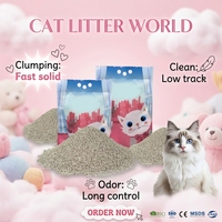 Pasir Kucing Bentonit Granul Kecil OEM, Cepat Menggumpal, Rendah Debu, Kontrol Bau Kuat, Mudah Dibersihkan untuk Banyak Kucing