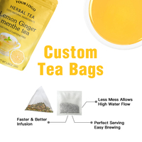 Sachets de tisanes personnalisés thé tisanes gingembre citron menthe thé de désintoxication à la menthe verte