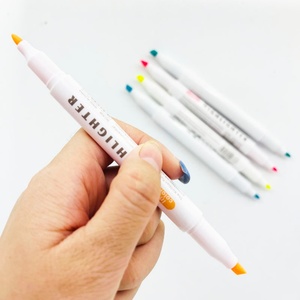 Papelería Escolar, Acuarelas de Doble Punta, 5 Colores, Marcadores de Arte de Punta Fina, Juego de Pinturas, Caligrafía, Rotulador de Pincel No Tóxico para Niños - Product Image 5